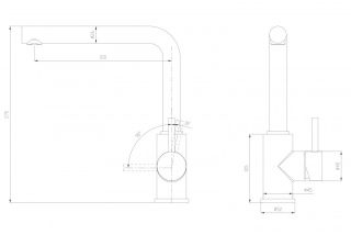 Смеситель для кухни Milacio Ultra MCU.555.GM воронёная сталь